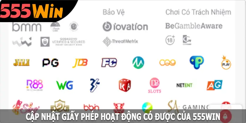 Cập nhật giấy phép hoạt động có được của 555Win