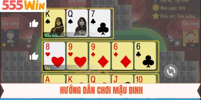 Hướng dẫn cách tham gia chơi game mậu binh đơn giản
